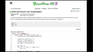 Java Practice It 3 24 SumNumbers Input Scanner for loops