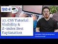 CSS Tutorial Visibility z-index Explained Web Development Tutorials