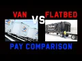 Trucking Dry Van vs flatbed pay comparison
