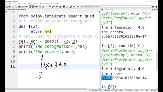 Numerical Integration using SciPy integrate