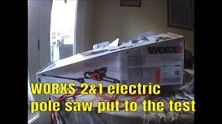 cheapest 2 1 electric pole saw at lowes worxs WG309