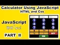 How to create a Simple Calculator using JavaScript HTML and Css II JavaScript Tutorial for beginners