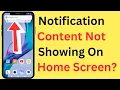 Lagu How To Fix Notification Content Not Showing On Home Screen Or Notification Bar Problem?
