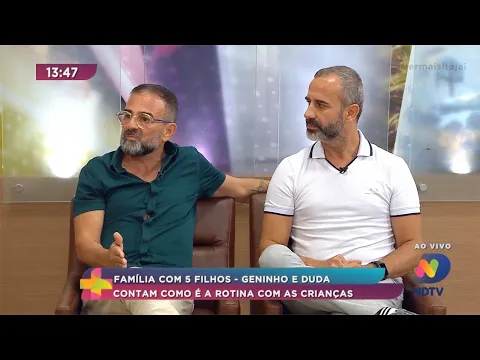 Família com 5 filhos, Geninho e Duda contam como é a rotina com as crianças