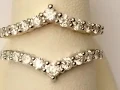 14k Yellow Gold 1ct Prong Set Solitaire Enhancer Diamonds Ring Chevron Guard Wrap