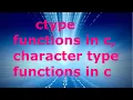 ctype functions in c character type functions in c