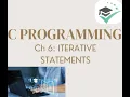 Ch 6 Iterative Statements