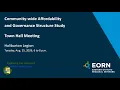 August 25 2026 - Community-wide Affordability and Governance Structure Study