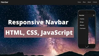 How to Create a Mobile Responsive Navbar in HTML CSS Javascript For Beginners
