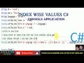how to get index wise values using C console C tutorial avadh tutor