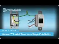 How to install the Intermatic ASCEND In-Wall Timer to single-pole applications