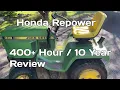 John Deere 318 Honda GX630 Repower - 400 hours and 10 years later