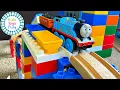 Thomas Friends Wooden Railway Track Build with Duplo Blocks Review