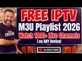 FREE IPTV M3U Playlist 2026 Watch 1000 Live Channels on Any Device