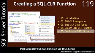 SQL CLR Function Part 5 - Deploy SQL CLR via TSQL Script SSMS TSQL Tutorial