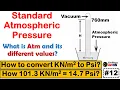 convert to Psi standard atmospheric pressure its units Convert m to in