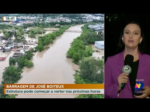 Barragem de José Boiteux: estrutura pode começar a verter nas próximas horas