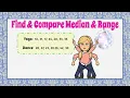 Find COMPARE Median Range 7 SP B 4