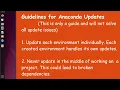 Anaconda Python Part 4 Update Anaconda Guidelines