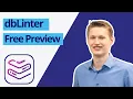 code quality checks in VS Code with dbLinter