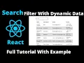 Search Filter Implementation In React Hooks With Dynamic Data