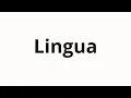 Download Lagu Hoe spreek je Lingua uit