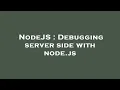 NodeJS Debugging server side with node js