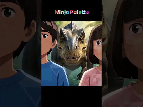 巨大な恐竜が現れたMagic Door for Kids アニメ short