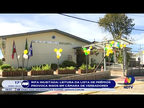 Rifa inusitada: leitura da lista de prêmios provoca crise de risos em Câmara de Vereadores