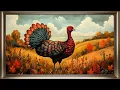 Autumn Turkey Frame TV Art Thanksgiving Screensaver Background For Your TV