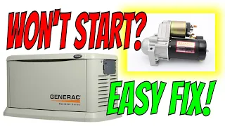 Generac Generator Won t Start How to Replace a Bad Starter DIY