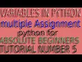 variable in python multiple assignments in python