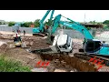 Lagu Getting NEW MIX!! Incredible Skillful Of Recovery Dump Truck Drive Landslide Overturned Broken Road