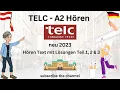 TELC Deutsch A2 (SD) Hören Test Teil 1, 2 \u0026 3 mit Lösungen neu 2023 | German exam listening Test