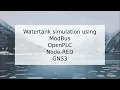 Watertank ICS simulation controlled by a ModBus gateway OpenPLC and Node-Red in GNS3