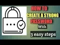 How to set a strong Password with a minimum of 8 characters