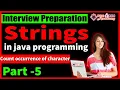 5 Count frequency of character Strings in Programming String in java String tutorial