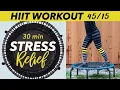 Download Lagu 30 Minute STRESS RELIEF Trampoline Rebounder Workout For Weight Loss // No Talk Hiit Workout
