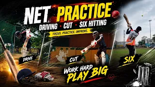 Netpractice🏏🔥Drive/cut/six 😍 #cricket #video #trending #viral #vlog 