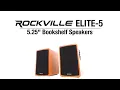The New Rockville ELITE-5 5 25 Powered Bookshelf Speakers w Bluetooth Microphone inputs Optical