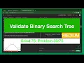 Validate Binary Search Tree Problem Leetcode - Java Grind 75 Coding Series