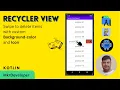 RecyclerView Swipe to delete with Background Icon Android Studio Kotlin