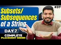 Lecture37 Recursion - Subsets Subsequences of String Theory Code