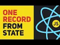 Display One Record from State in React JS JavaScript Filter and Map Together