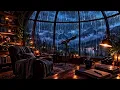 Cozy Rainy Night in a Mountain Reading Room 🌧️ Relaxing Rain Sounds for Sleep