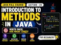 Introduction to Methods in Java Java Complete Course Methods for Beginners