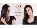 Aprende a hacer un hermoso peinado casual para pelo largo en dos minutos