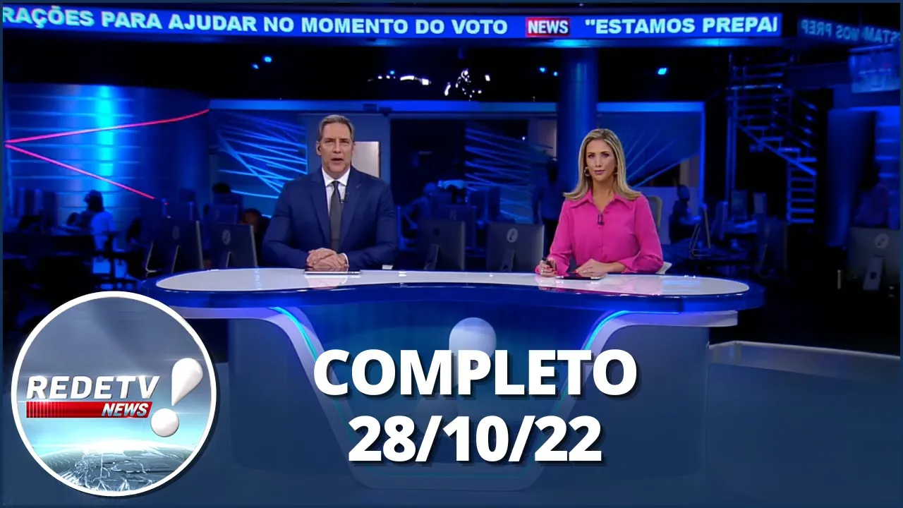 RedeTV News (28/10/22) | Completo