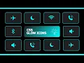 3D Glowing Toggle Buttons with Icons HTML CSS Only
