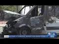 FedEx truck smoking along Interstate 10 in East El Paso